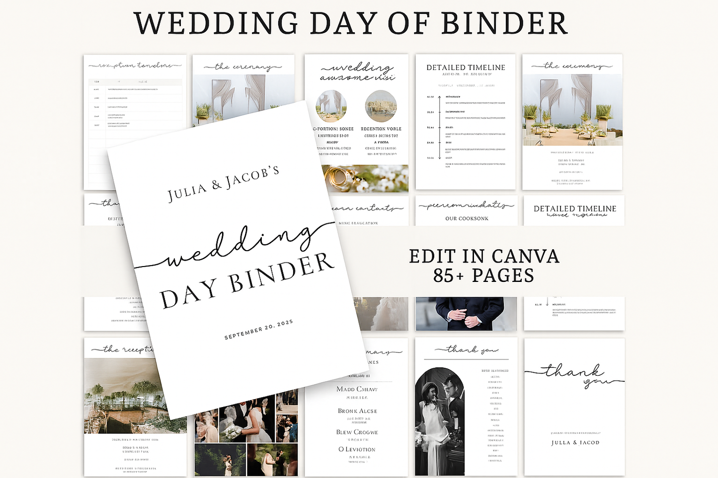 The Ultimate Wedding Day Binder Template