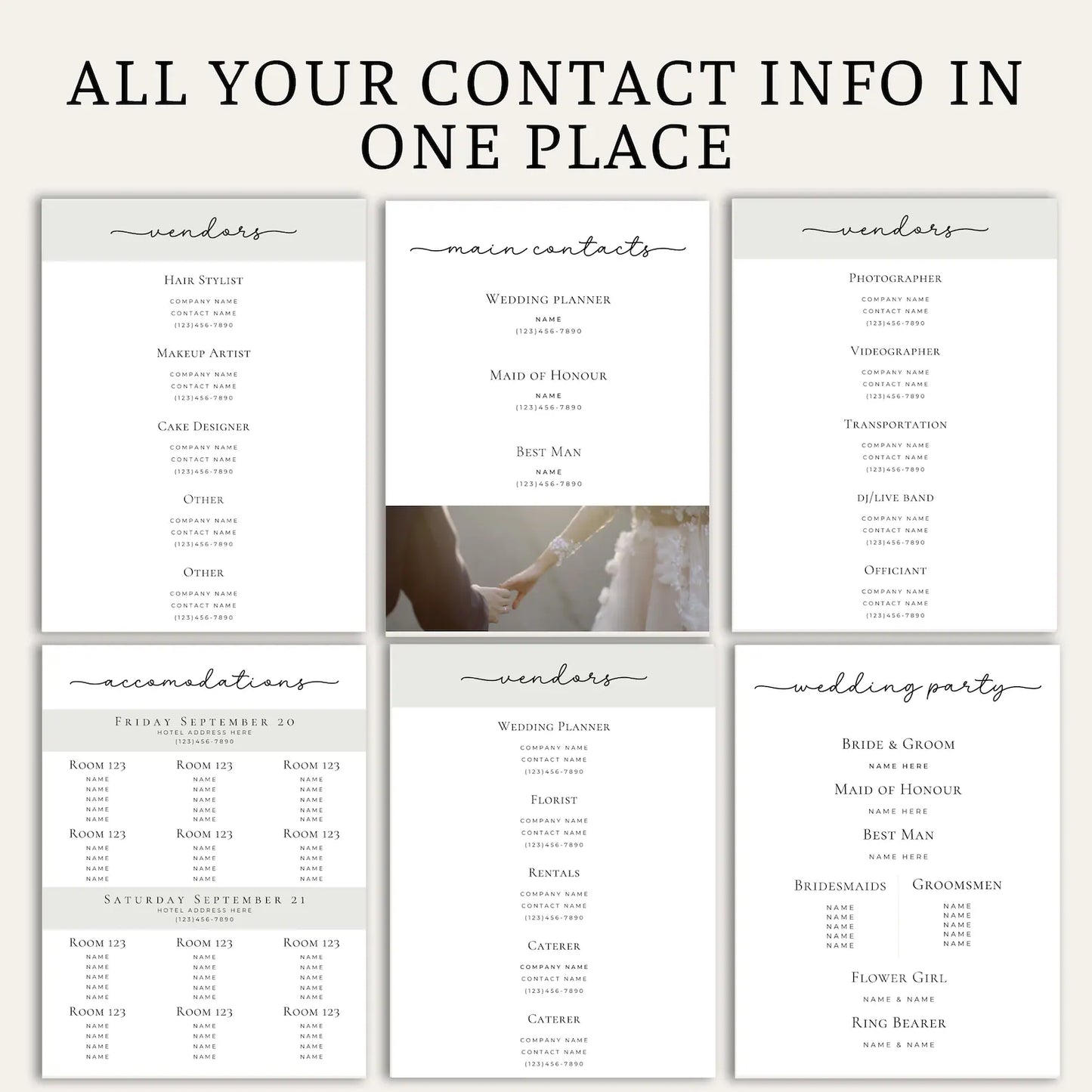 The Ultimate Wedding Day Binder Template
