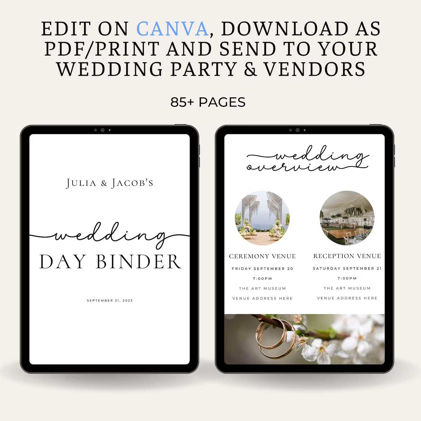 The Ultimate Wedding Day Binder Template
