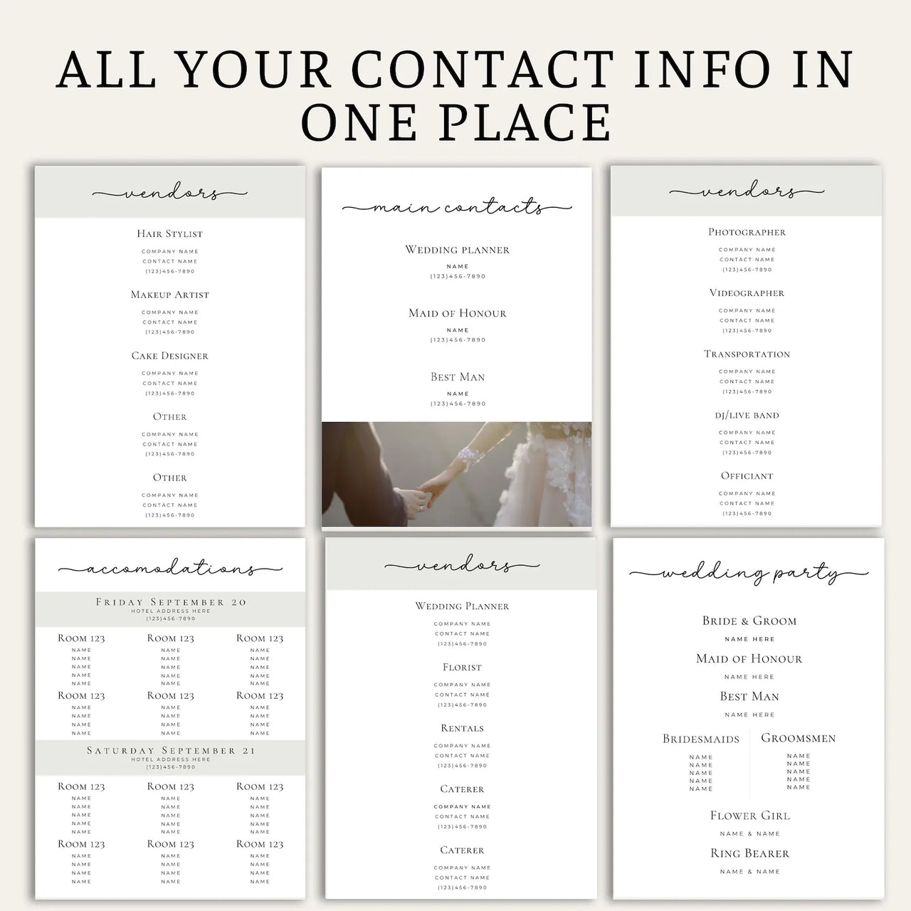 The Ultimate Wedding Day Binder Template