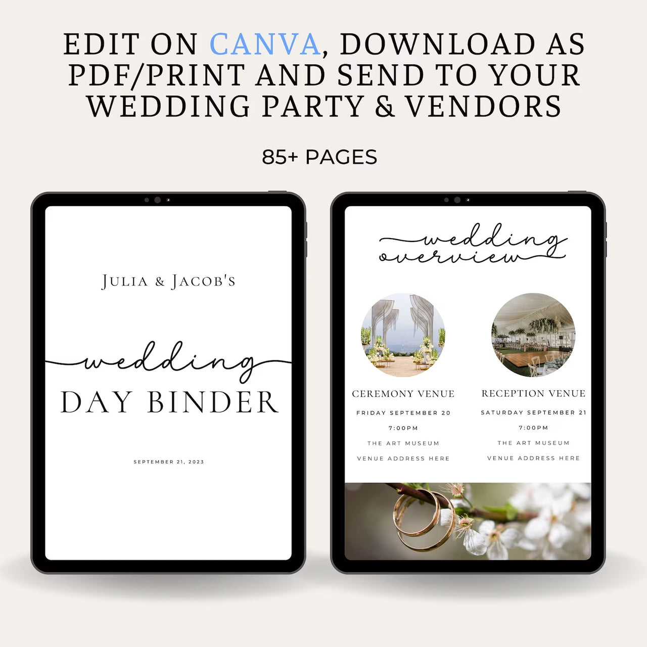 The Ultimate Wedding Day Binder Template